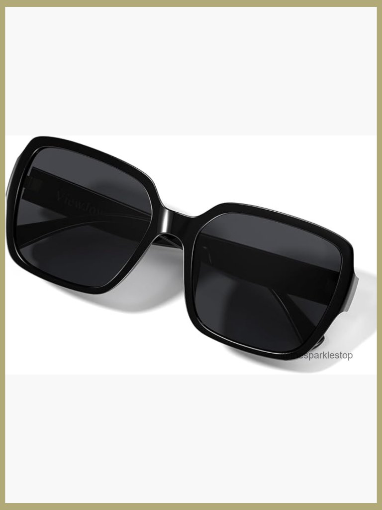 Polarized Oversized Square Sunglasses Classic Trendy Uv400 Protection
